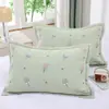 Funda de almohada de algodón puro con botones a presión, una sola pieza, adecuada para almohadas de jardín de infancia y de estudiante, 35* Algodón de gasa para niños