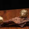 Atacado de Sapo Oco com Ponta Dourada e Diamantes, Artesanato de Animal de Estimação para Chá que Morde Dinheiro, Enfeites de Metal para Mesa de Escritório