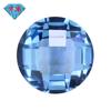 Huagang Gema Artificial Redonda 119 # Espinél Azul Tartaruga Dupla Superfície Azul Claro Espinél Sintético Pedra Solta Atacado