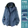 Chaqueta de Senderismo y Montañismo 3 en 1 a Prueba de Viento e Impermeable para Mujer, Estilo Nuevo, Talla Pequeña, Otoño e Invierno, Personalizable para Hombre