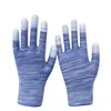 Guantes antiestáticos con recubrimiento de PU, guantes finos con recubrimiento de nylon, guantes de protección laboral, guantes de trabajo resistentes al desgaste con patrón de cebra