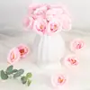 Flor Rosa Peônia Austin Simulada Salão de Casamento Parede de Flores Arranjo de Flores Vaso de Flores Arranjo de Flores Mesa de Jantar Posicionamento no Prato