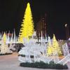 Árbol de flor de durazno, árbol artificial, atracción para vestíbulo de hotel, árbol de los deseos, decoración, lámpara de árbol de flor de cerezo de cristal