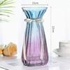Criativo origami vaso de vidro gradiente cor ins estilo vaso grande transparente sala de estar ornamentos hidropônico arranjo de flores vaso