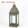 Ornamento Suporte de Vela Romântico Vintage de Ferro Forjado Estilo Europeu, Lanterna de Chão à Prova de Vento, Suporte de Vela, Adereços de Casamento, Lanterna Guia de Caminho
