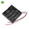 Portapilas AA de Cuatro Celdas, Transparente 6V Conexión en Serie con Tapa, Interruptor y Cable, Materiales DIY Sin Soldadura
