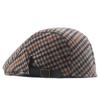 Boina xadrez de outono e inverno pied-de-poule estilo britânico literário retro progressivo chapéu pano de lã comércio exterior boné mais vendido