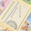 Set de Cuatro Reglas de Dibujos Animados para Estudiantes, Regla Triángulo de 20 cm, Transportador, Set de Papelería de Alta Calidad al por Mayor