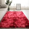 Tapete de Lã de Seda Tie-Dye Gradiente Nórdico Amazon Transfronteiriço Sala de Estar Longo Pelo Mesa de Centro Quarto Cobertor de Pelúcia Comprimento Total ao Lado da Cama