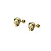 Pendientes Nalan de plata s925 estilo coreano con diseño de calavera y cuentas de hilo, para hombre y mujer, M01781