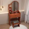Penteadeira Simples de Quarto de Influenciador Digital Mesa de Maquiagem de Mesa para Quarto Pequeno de Aluguel Mesa de Maquiagem de Mesa Penteadeira de Princesa