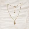Collar de Concha de Perla de Caracol Estilo Resort de Verano Oceánico Joyería Amz Acero Inoxidable Impermeable Inoxidable para Mujer