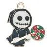 Transfronterizo 125 Goteo de aceite Fantasma de Halloween Calavera Murciélago Muerte Colgante DIY Pulsera Llavero Colgante de Joyería