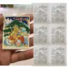 Pequeño Thangka Pintado a Mano Dibujo a Línea DIY, Calco de Contorno Blanco, Caja Gawu, Zaki Lamu, Calco Dorado