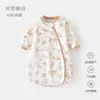 Saco de dormir de doble capa para bebé Primavera y Otoño Algodón Puro Forma de U Pijamas para niños Recién nacido Tipo cremallera Manta multifuncional anti-patadas