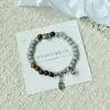 Pulsera de Cerámica Jingdezhen Nueva Pulsera de Cerámica China Joyería Estudiante Estilo Tíbet Cuerda Trenzada a Mano Puesto Regalo para Estudiante