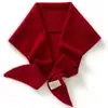 Cachecol Triângulo Versátil Quente de Cashmere Cor Sólida Tricô Puro à Prova de Frio Casual Simples Aquecedor de Pescoço Feminino Cashmere