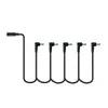 Cable divisor de corriente para pedales de efectos, cable de extensión de uno a múltiples con conectores en ángulo para pedales de efectos de bloque único de guitarra y bajo