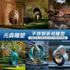 Escultura de Paisaje Grande de Acero Inoxidable Plaza Exterior Anillos Redondos Irregulares Olas Adornos de Arte Metálico Hecho a Medida a partir de Dibujos