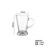 Copo Simples de Leite com Alça para Suco Copo de Vidro Doméstico com Alça Copo para Chá Preto Copo de Café Resistente ao Calor Atacado Comercial