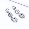 Estilo europeu e americano cross-border criativo Ruby europeu e americano retro estilo brincos de corte exagerado liga de diamante brincos