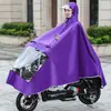 Poncho de Lluvia para Motocicleta con Logo Imprimible al por Mayor Poncho de Lluvia para Vehículo Eléctrico Impermeable Largo Espesado para Adulto de Cuerpo Completo