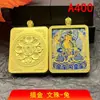Venda Direta de Fábrica Pingente Thangka Estilo Xizang de Divindade Guardiã Meio Pintado à Mão com Detalhes em Ouro Joias do Xizang
