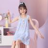 Falda Slip Estilo Coreano Nuevo Niñas Pijama Infantil Verano Vestido Algodón Burbuja Niñas Dibujos Animados Ropa de Casa Camisón