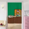 Cortina de Puerta de Dibujos Animados para Uso Doméstico, Cortina Divisoria de Dormitorio, Cortina Divisoria de Cocina y Baño, Cortina de Tela sin Taladro, Media Cortina