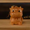 Madeira de Cipreste Doze Signos do Zodíaco Chaveiro de Carro Desenho Animado Corrente de Madeira para Celular Pingente Chaveiro Ano do Cavalo Ornamento Acessório de Presente