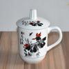 Taza de Conferencia de Porcelana Fina con Asa Taza de Cerámica de Jingdezhen con Tapa Taza de Oficina Taza de Té para Negocios Casa de Té para el Hogar
