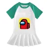 Verano 2023 Nuevo Ropa Infantil Vestido de Niña de Media Manga de Dibujos Animados Delgado de Dibujos Animados Transfronterizo Bebé Elegante Falda Plisada