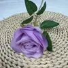 Rosa Artificial Popular de Veludo com Pérola, Flor Artificial de Haste Única, Flor Artificial Realista para Casamento com Toque de Luxo