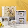 Taza de cerámica creativa con dibujos animados, doble taza, ceremonia de apertura, caja de regalo, taza, taza con logotipo impreso