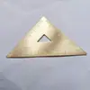 (uma geração de cabelo) material de latão régua triangular transferidor semicircular retrô triângulo retângulo