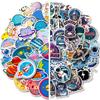50/100 Stickers de astronauta de la galaxia stickers divertidos de fantasía casco coche dibujos animados espacio planeta