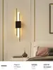 Luminária de Parede Toda em Cobre Simples para Sala de Estar Fundo de TV Sofá Criativa para Quarto de Cabeceira Escada Grelha Luminária de Parede Tecido