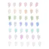 Decoraciones para Uñas Jellyfish de Color Mixto Luminoso con Purpurina Fina Transparente Hielo 3D DIY Resina Accesorios Pequeños Piezas de Decoración para Uñas