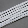 8mm Contas Leves Vidro de Cristal Cor Natural Vidro Imitação de Jade Cristal Contas Redondas Lisas Pulseira Colar DIY Feito à Mão