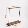 Suporte de Exibição de Colar de Noz Madeira Maciça Rack de Pendurar Joias Pulseira Suporte de Balcão para Transmissão ao Vivo de Joias de Colar High-End