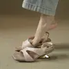 Sandalias Chuyuji de Punta Cuadrada y Tacón Irregular con Dedos al Aire para Mujer, Zapatos Nuevos de Verano 2026, Sandalias Plateadas de Tacón Medio de 5 cm