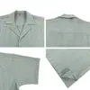 Camisa de Hielo Suelta Casual de Gama Alta con Cuello Cubano de Manga Corta para Hombre, Top Fresco y Moderno de Verano de Media Manga