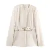 Exportación Transfronteriza Otoño 2025 Nuevo Estilo Europeo y Americano Moda para Mujer Elegante Elegante Traje Chaqueta Pantalones de Campana 8585