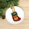 Suprimentos de decoração de Natal, Papai Noel de desenho animado, boneco de neve, renas, enfeites de árvore de Natal, sacolas de doces, enfeites de sacola de presente