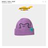 Estilo de Día de Otoño e Invierno Oso Lindo Bordado Gorro de Lana para Mujer Cálido Protección para Orejas Etiqueta de Tela Sonriente Gorro Tejido Moderno Combinable con Todo
