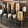 Dispensador de Copos Descartáveis Suporte de Mesa para Armazenamento de Copos de Papel Balcão de Bar Loja de Chá de Leite Sala de Recepção Suporte para Colocar Copos de Água Copos de Chá de Leite