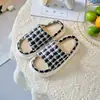 Zapatillas de Lino Estilo Xiao Xiang para Mujer Verano Antideslizantes Absorbentes de Sudor Transpirables Sandalias y Zapatillas para Interiores y Hogar con Lazo para Cuatro Estaciones