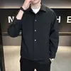 Chaqueta para hombre, nueva colección otoño 2026, corte holgado, casual, elegante, cárdigan de manga larga, moderno, sencillo, con cuello de solapa