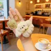 Chaveiro Dourado com Design de Cachorrinho de Pelúcia, Mesmo Estilo do Shuibeike, Ouro Puro 999, Fique Rico Imediatamente, Pingente de Bolsa de Tesouro, Atacado