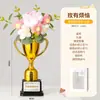 Presentes Criativos e Práticos para a Temporada de Formatura, Buquê de Flores Eternas em Formato de Troféu, Enfeites de Buquê de Flores de Tricô Feitos à Mão para Professores, Atacado